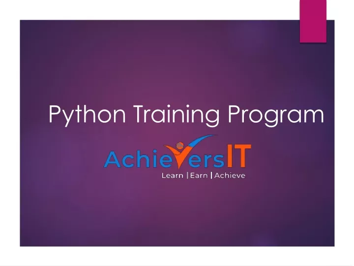 PPT - Python Training Institute In Bngalore PowerPoint Presentation ...