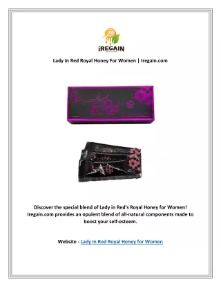 Lady In Red Royal Honey For Women | Iregain.com