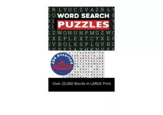 PDF read online Word Search Puzzles 200 Assorted Puzzles with over 20000 Words I