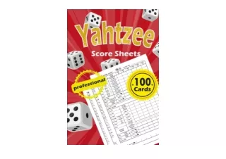 PDF read online Yatzee Score Sheets yahtzee score padTravel Size Score Pads100 p