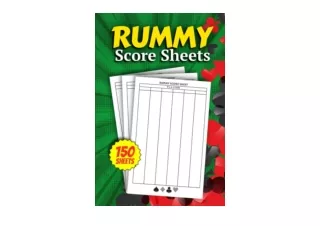 Kindle online PDF Rummy Score Sheets 150 pagesMedium size 6 x 9 inchesRummy Game