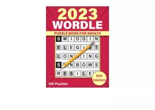 PDF read online Wordle Puzzle Book For Adults Wordle Challenge Book Containing 1