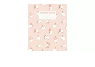 Ebook download Rabbit Composition Book Cute Bunny JournalPink College Ruled Note