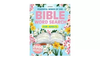 Download PDF Powerful Words Of God Bible Word Search For Adults 2000 Words in 10