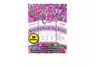 Download Positive Vibes Activity Book for Teens 200 Activity Pages from Easy to