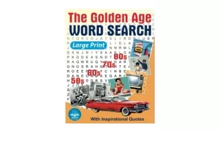 Download The Golden Age Word Search Large Print Relaxing Retro Word Search Book