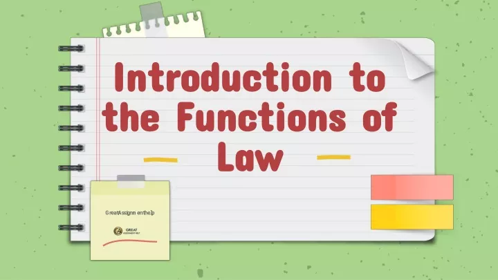 introduction to the functions of law