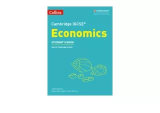 Download PDF Cambridge IGCSE® Economics Student Book (Cambridge International Ex