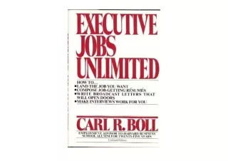 Download PDF Executive Jobs Unlimited free acces
