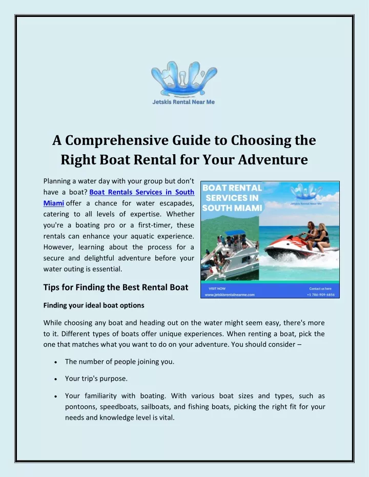 a comprehensive guide to choosing the right boat