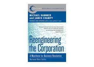 PDF read online Reengineering the Corporation A Manifesto for Business Revolutio