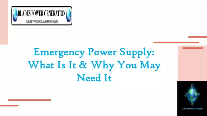 emergency power supply emergency power supply