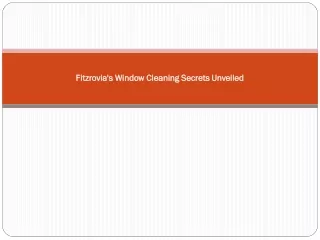 Fitzrovia's Window Cleaning Secrets Unveiled