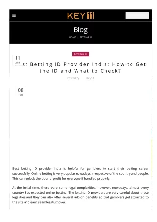 Best Site for Online betting id India