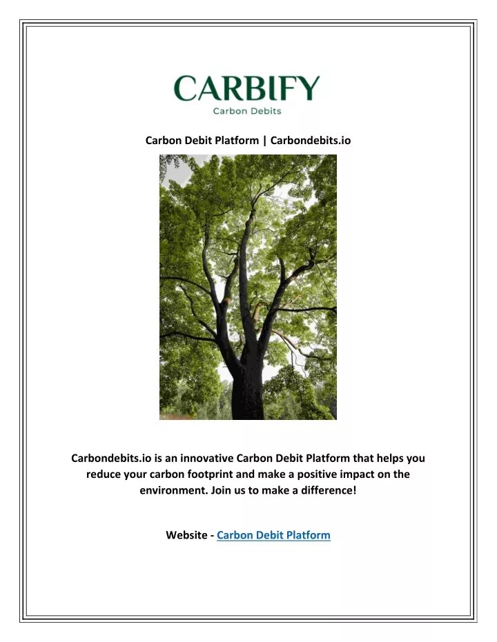 carbon debit platform carbondebits io
