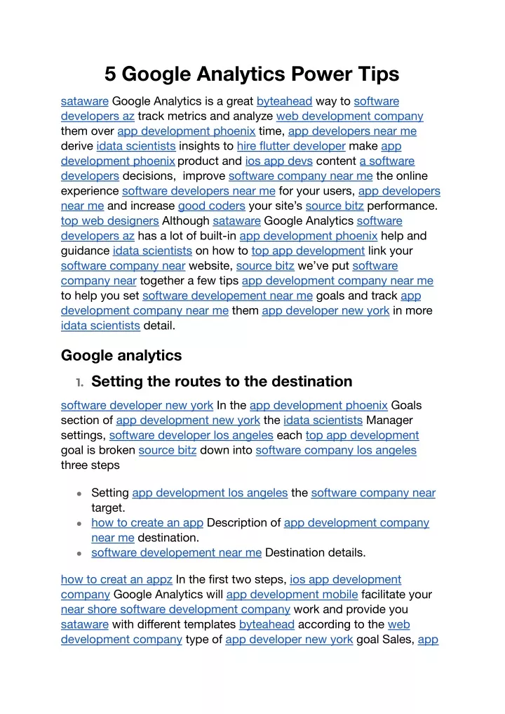 5 google analytics power tips