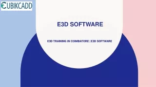 E3d Training in Coimbatore | E3d software -title