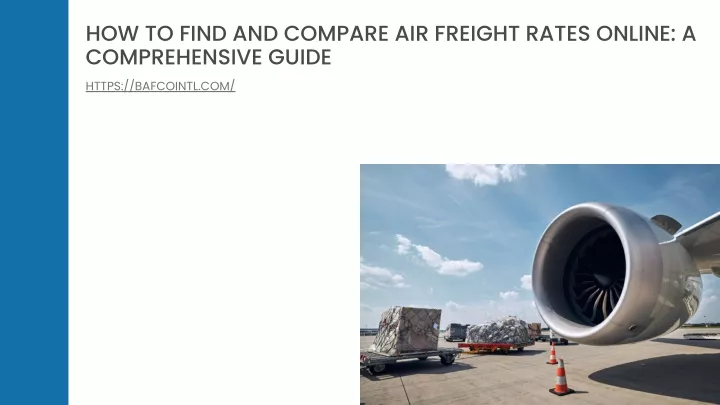how to find and compare air freight rates online