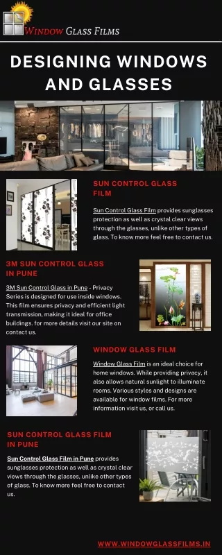 Sun Control Glass Film | Window Glass Films