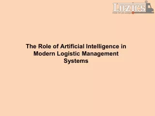 the role of artificial intelligence in modern