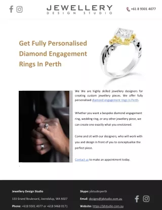 Get Fully Personalised Diamond Engagement Rings In Perth