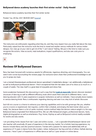Online Bollywood Dancing Classes: Ideal Way To Discover Bollywood Dance For Kids