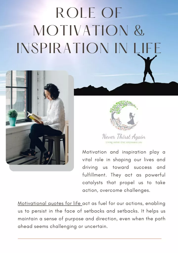 role of motivation inspiration in life