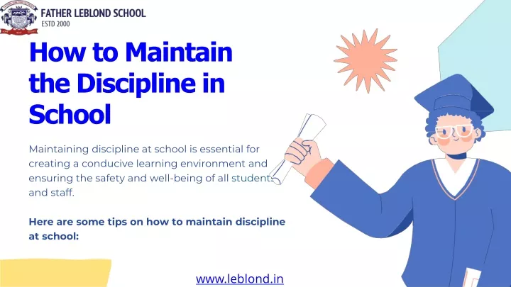 how to maintain the discipline in school