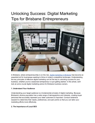 Unlocking Success_ Digital Marketing Tips for Brisbane Entrepreneurs