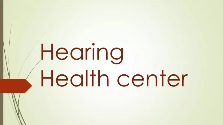 hearing health center