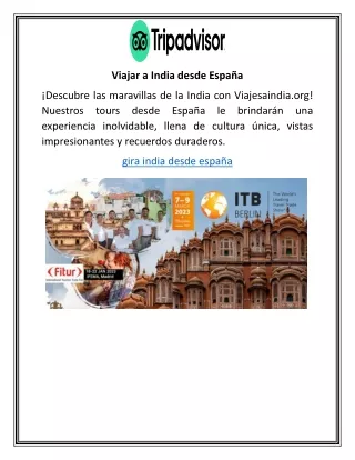 Viajar a India desde España