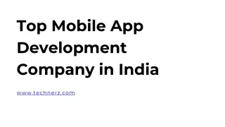 Top Mobile App Development Company in India