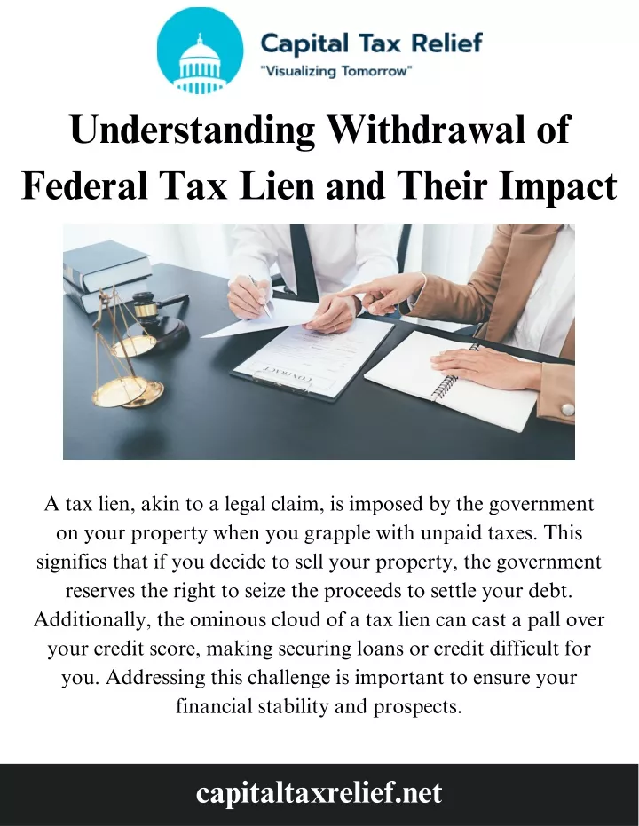 understanding withdrawal of federal tax lien