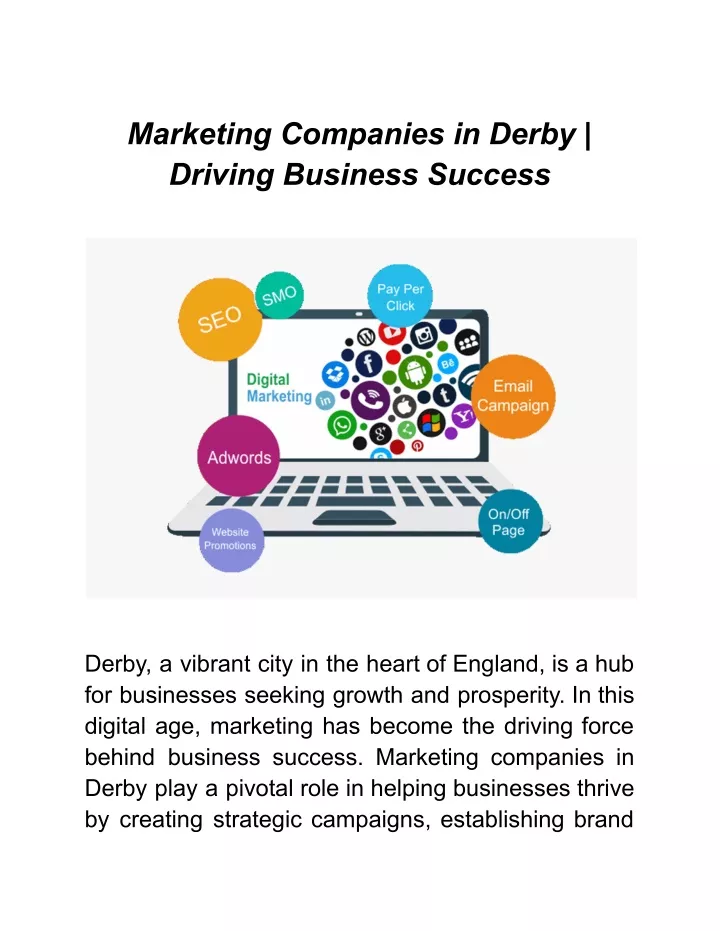marketing companies in derby driving business