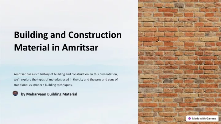 building and construction material in amritsar