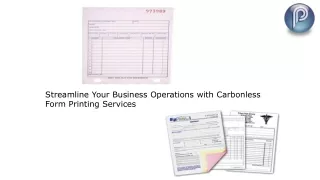 Streamline Your Business Operations with Carbonless Form Printing Services