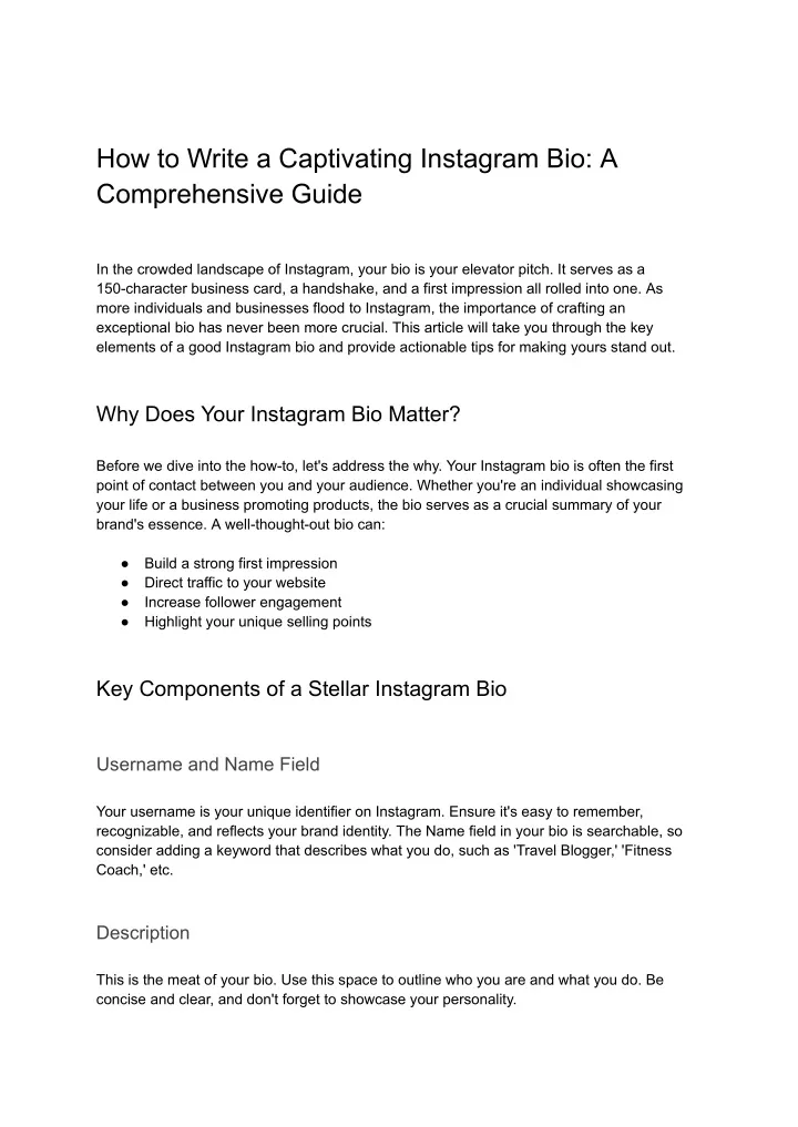 how to write a captivating instagram