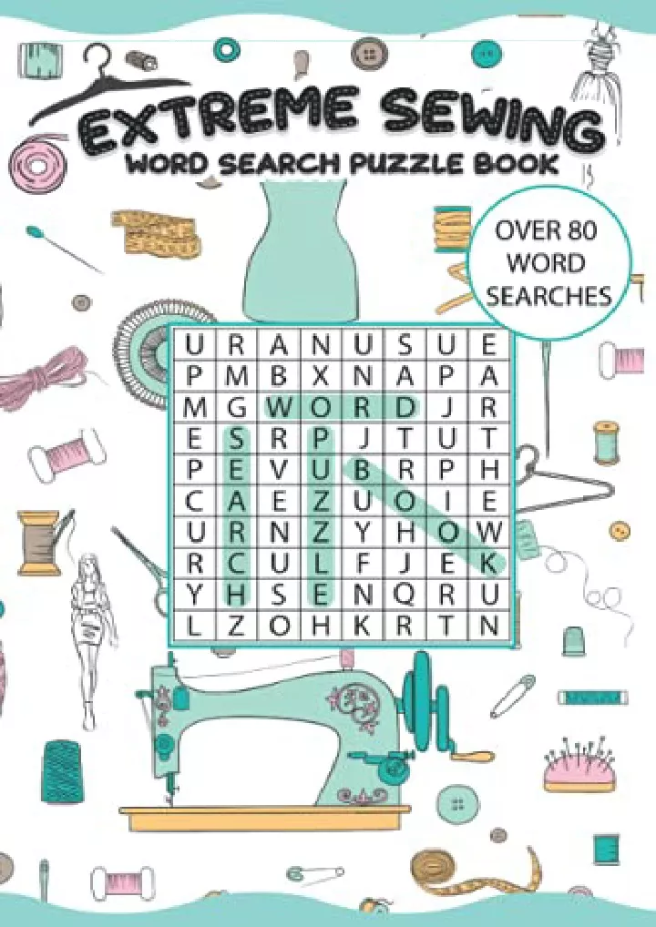 extreme sewing word search 80 large print gift