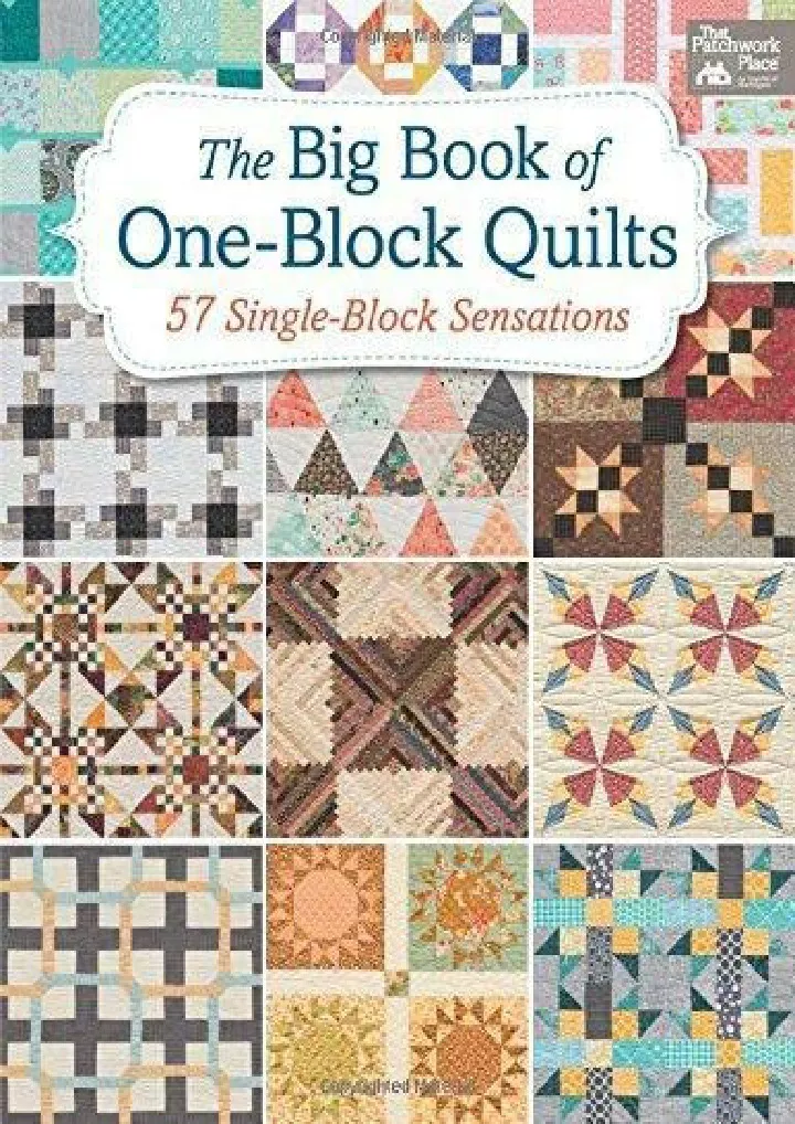 the big book of one block quilts 57 single block