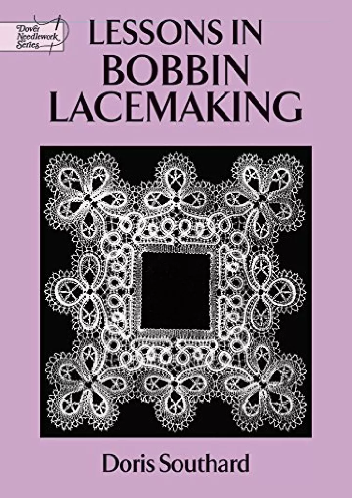lessons in bobbin lacemaking dover knitting