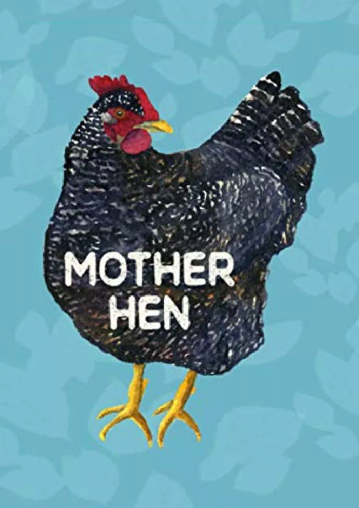 mother hen journal 100 lined pages for chicken