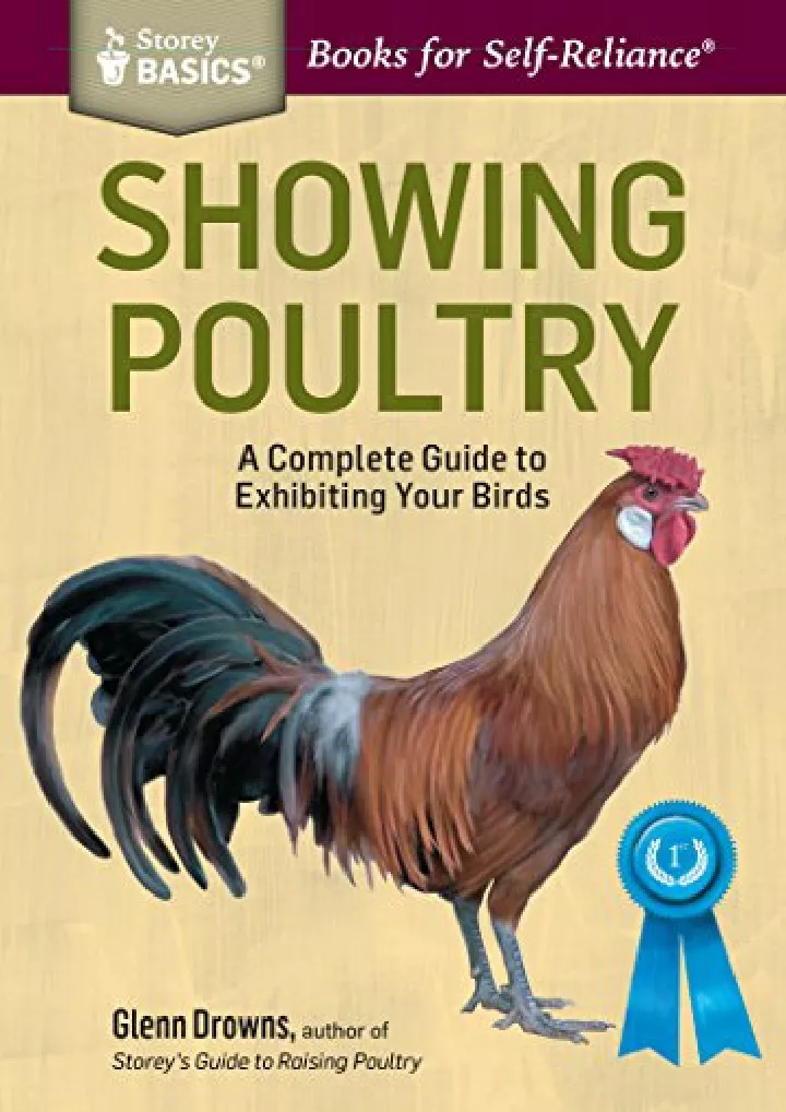 showing poultry a complete guide to exhibiting