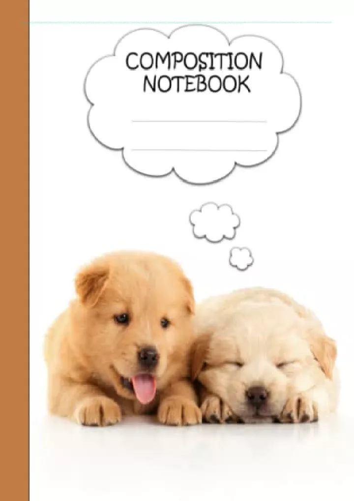 puppy composition notebook sleeping cute chow