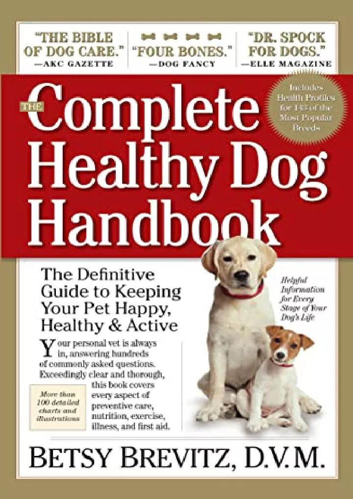 the complete healthy dog handbook the definitive