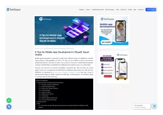 9 Tips for Mobile App Development in Riyadh Saudi Arabia