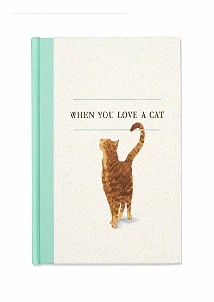 when you love a cat a gift book for cat owners