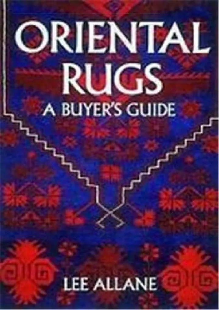 oriental rugs a buyer s guide download pdf read