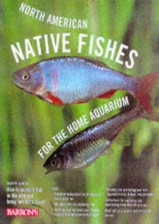 PDF BOOK DOWNLOAD North American Native Fishes for the Home Aquarium epub