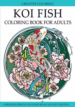 PDF Download Koi Fish Coloring Book for Adults bestseller