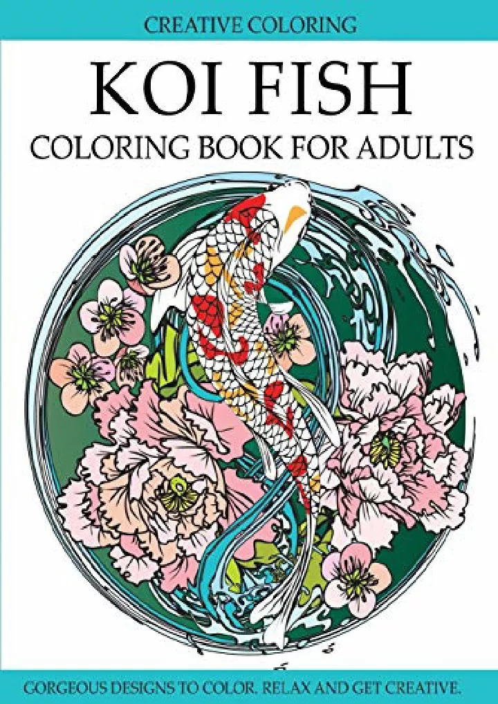 koi fish coloring book for adults download